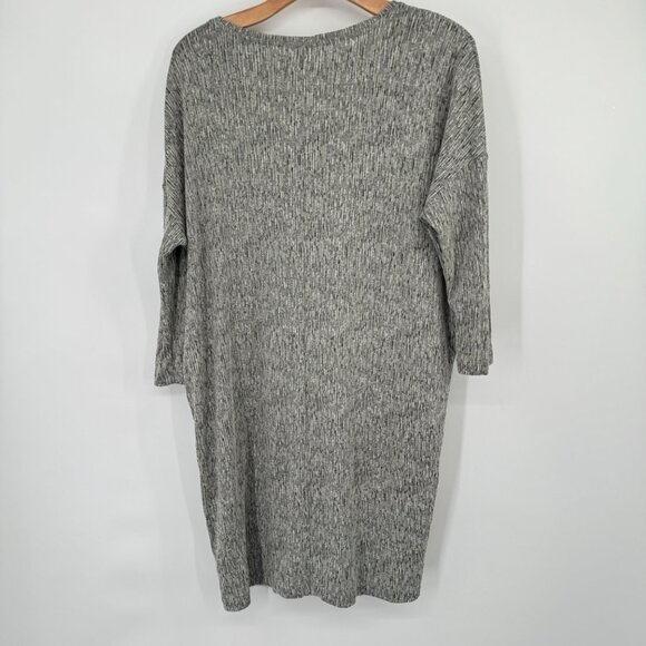 Pure J Jill Gray V-Neck linen Knit Tunic dress size large 3/4 sleeve womens - Picture 7 of 9